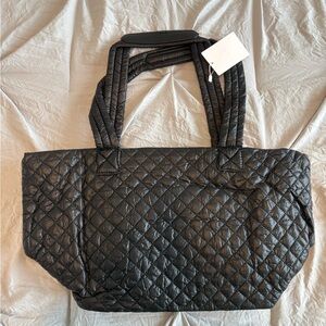 NWT Quilted Black Tote Bag